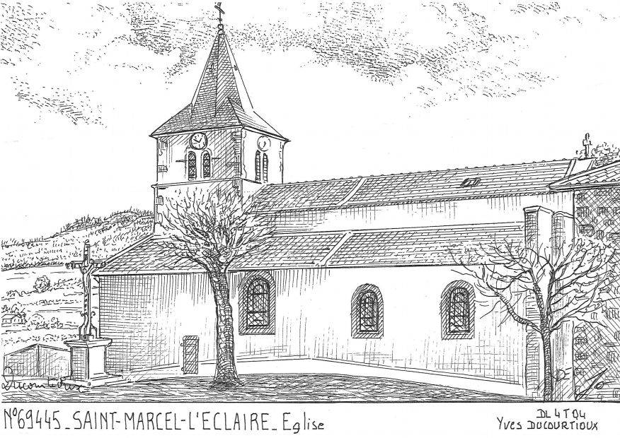 N 69445 - ST MARCEL L ECLAIRE - église